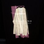 作品百合柄クリームピンク着物リメイクジャケット、バックベルト付きMOMOZONO original