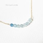 作品14kgf aquamarine necklace