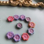 作品【10コセット】JIRI＊IVANA#czech beads#チェコビーズflower18㍉　as a button mix/pink