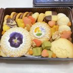 作品クッキー缶大☆ステンドグラスクッキー、お花のアイシングクッキー缶(猫とリス缶)