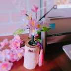 作品★　桜　アメリカンフラワー　おうち花見　★