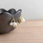 作品✾ホワイト✾ 華やかピアス/水引ピアス・イヤリング　母の日にも