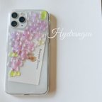 作品淡い透明感のある紫陽花のiPhoneケース