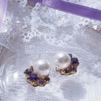 作品《推し色アクセサリー》joyería luna - Purple -