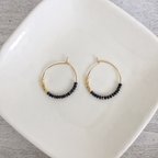 作品black×gold ツートンフープ［ピアス］