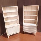 作品【受注生産】ミニチュア家具　1/4ハイシェルフ(素地)