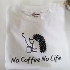 作品　ハリネズミ柄Tシャツ　半袖　　キッズ100㎝、110㎝、S　M　サイズ