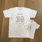 作品●オーダー●二枚セット親子お誕生日Tシャツ