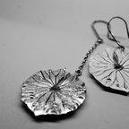 作品leaf of water lily　pierce & pendant