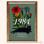 作品1984 BLACK CAT is watching you / アートポスター