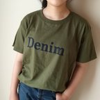 作品ユニセックス ロゴTシャツ Denim 【オリーブ】