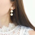 作品Drop Pearl Earrings