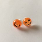 作品 ハロウィン   ジャックオーランタン風ピアス