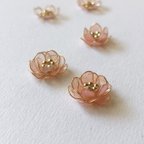 作品桃の花ピアス