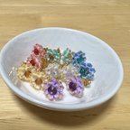 作品推し色お花ピアス