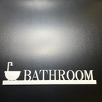 作品サインプレート BATHROOM お湯ため中