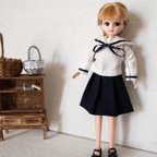 作品かわいさ満点！リカちゃん用白セーラー服  