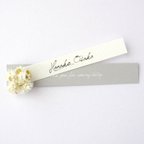 作品席札 “light gray” name plate for wedding 5枚 ライトグレー