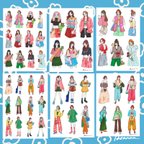 作品【NEW】女の子シール48個セット（no.6）Sticker Set