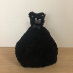 作品キッズニット帽 くろねこ