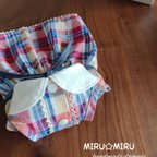 作品犬服 マドラスチェック丸襟シャツワンピース　おでかけやお散歩に☆前開きで着せやすい襟付きワンピース　お誕生日や記念撮影にも☆手作りドッグウェア