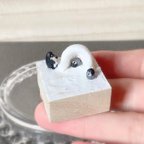 作品［ミニチュア］雪国の動物たち。ペンギン親子