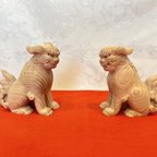 作品オーダー品  狛犬(阿吽) 社寺彫刻師作