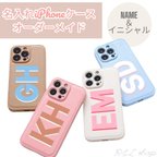 作品［名入れ］iPhoneケース name  イニシャル オーダーメイド iPhone PUレザー スマホケース 耐衝撃(ほぼ全機種対応) 