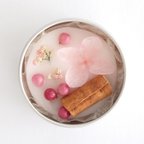 作品《アロマを楽しむ》春限定🌸ほんのり桜のアロマワックス缶