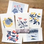 作品花と鳥のポストカード B（６枚セット）