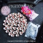 作品★限定2花CapBeads6mmSet大入ABPink(3capC)