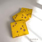 作品チーズ🧀好きさんの四角いコインケース(本革)／ボックス型コインケース