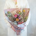 作品【母の日  2024 】今年もお母さんにありがとうを！ドライフラワーブーケ（Lサイズ）　　母の日　母の日ギフト　フラワーベース　花瓶　北欧　北欧インテリア　韓国　韓国インテリア