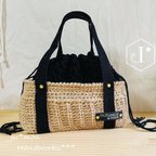 作品《受注発注》Blacktape handle＊bag＊