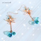 作品🎇氷花火（こおりはなび）のしずく🎇💧イヤリング☃️ピアス