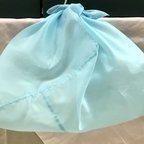 作品オーガンジーのあづま袋(水色)