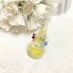 作品七色 ピンキーリング ♡ キラキラ の 虹色 が 可愛い ♡ アミュレット に◎