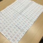 作品【サイズ変更可能】40×60cmランチョンマット 白　牛乳柄　男の子 小学校 給食 オックス