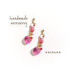 作品NEW!輝くハートのSWAROVSKI×🍓クリームソーダピアス