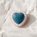 作品Heart Brooch 05 / ハート ビーズ ブローチ