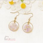 作品【限定】*円形お花ピアスorイヤリング*