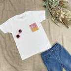 作品 Tシャツ シンプル　カジュアル ファッション　リンクコーデ　誕生日 プレゼント ギフト 夏 海 山　キャンプ　BBQ　アウトドア　公園　子供服 130　女の子　男の子