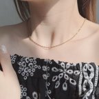 作品screw chain necklace                 錆びない　変色しない　金属アレルギー対応　シルバー　ゴールド