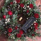 作品large★ christmas wreath " rose round " フレッシュリース クリスマスリース クリスマス グリーン