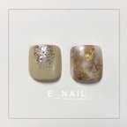 作品【No.030】ペディチップ ネイルチップ ニュアンスネイル フットネイル 春ネイル 新作