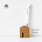 作品木製ペンスタンド ❁⃘ ナチュラルブラウン色　ペン立て