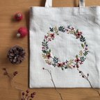 作品送料140円…手刺繍トートバッグ