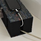 作品ケーブルボックス　コードケース　配線カバー　充電ステーション　カルトナージュ　収納ボックス　ウィリアムモリス