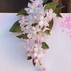 作品【1点のみ】リアルライラックの花　二本挿しかんざし