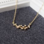 作品【16KGP】cz branch necklace / ネックレス  ゴールド 枝 ボタニカル キュービックジルコニア オフィス 華やか 14kgf変更可 送料無料